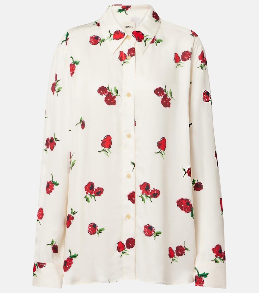 khaite argo printed twill shirt