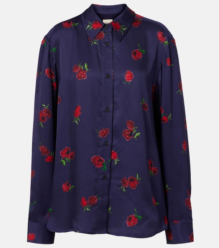 khaite argo printed twill shirt