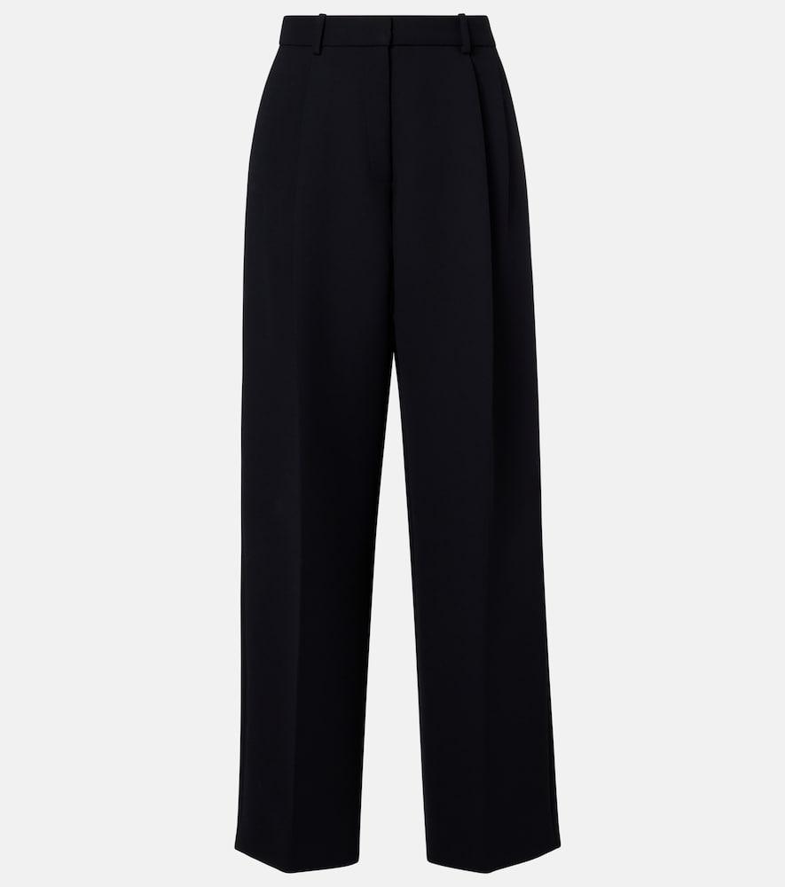 khaite august high-rise wide-leg pants