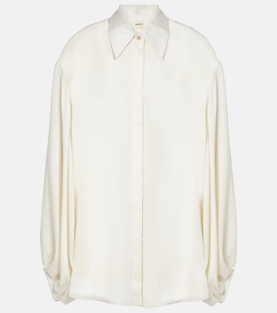 khaite bam chiffon shirt
