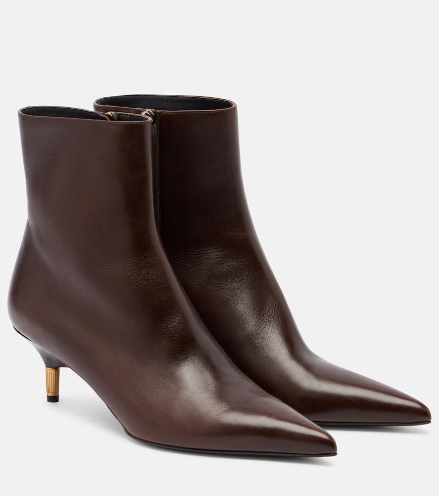 khaite bella 55 leather ankle boots