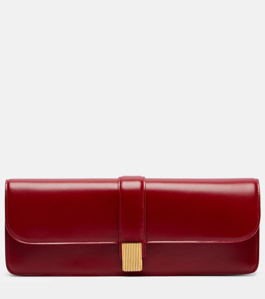 khaite blake leather clutch