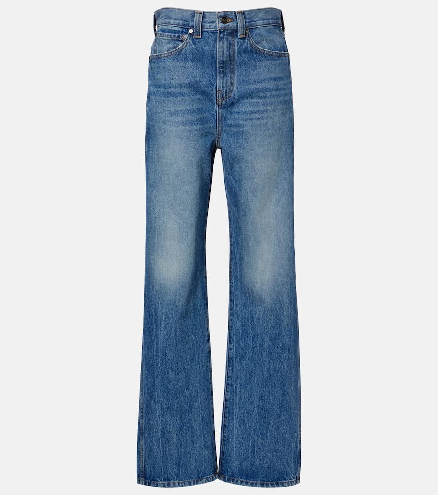 khaite bonnie wide-leg jeans