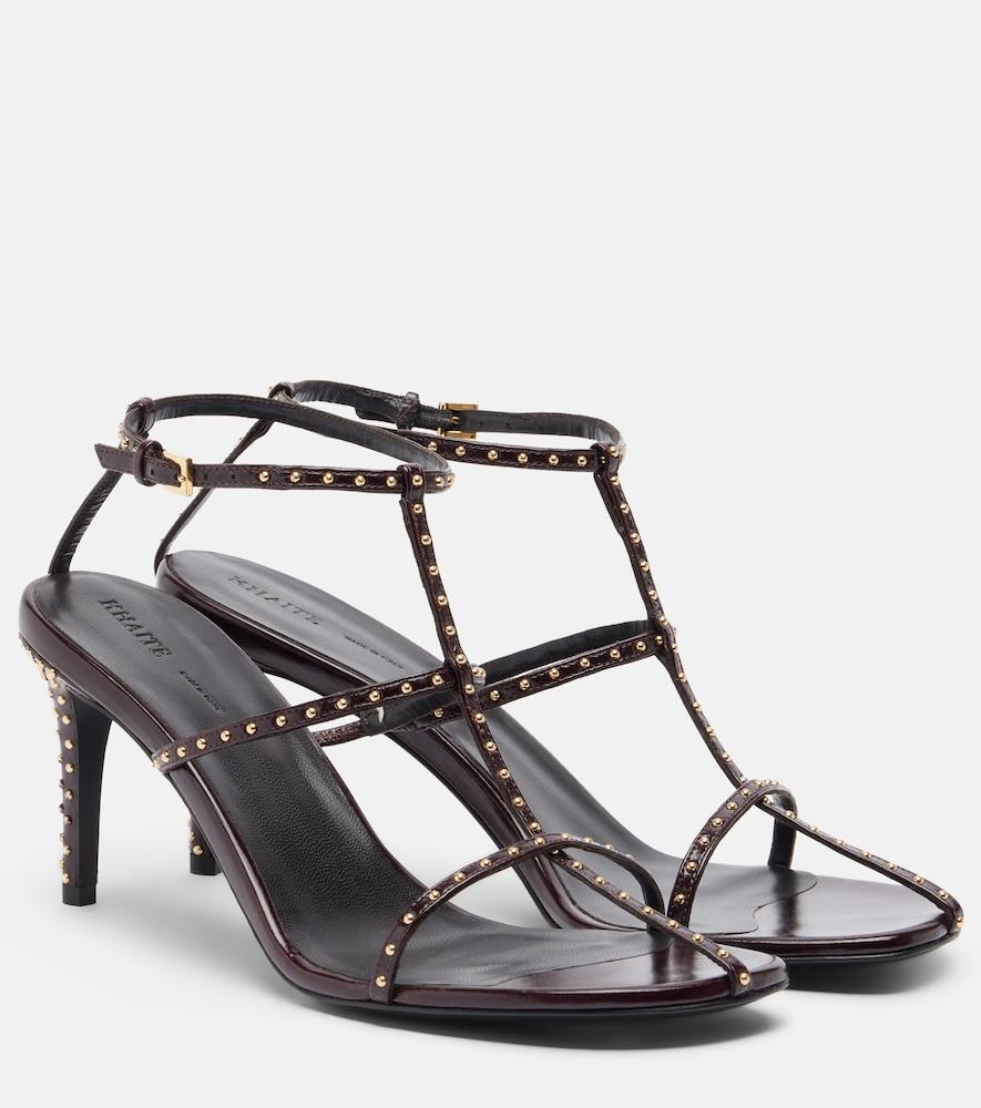 khaite cage studded leather sandals
