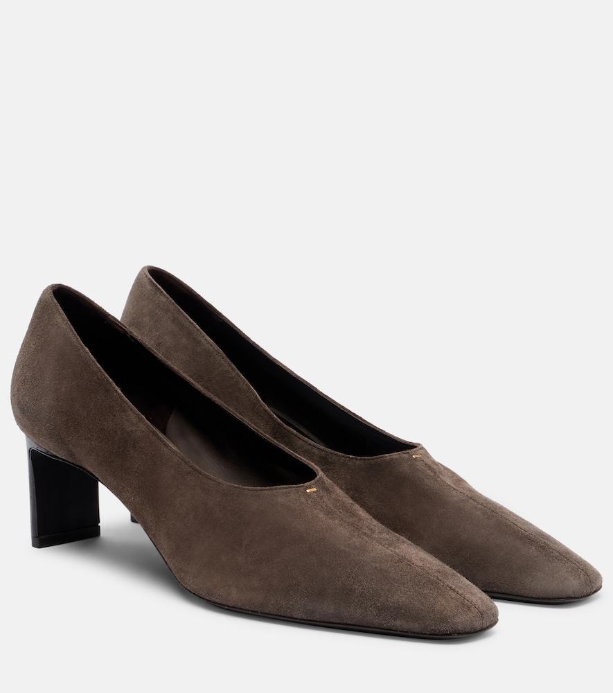 khaite cecilia suede pumps