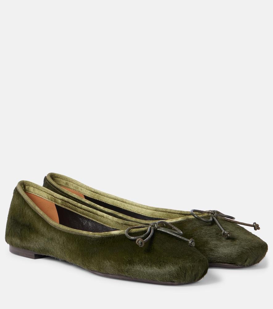 khaite charlotte calf hair ballet flats