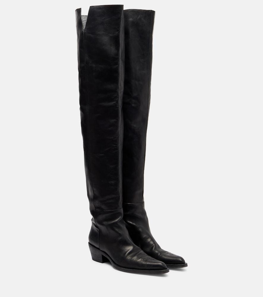 khaite clive 35 leather over-the-knee boots