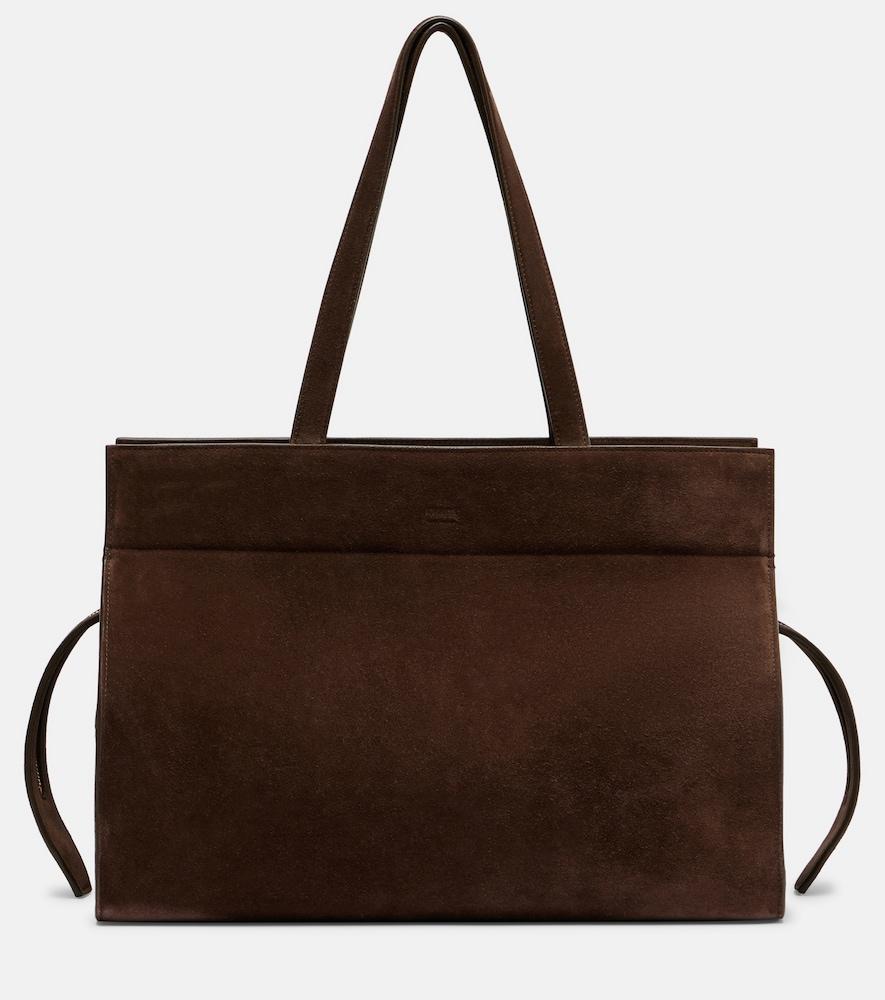 khaite crosby suede tote bag