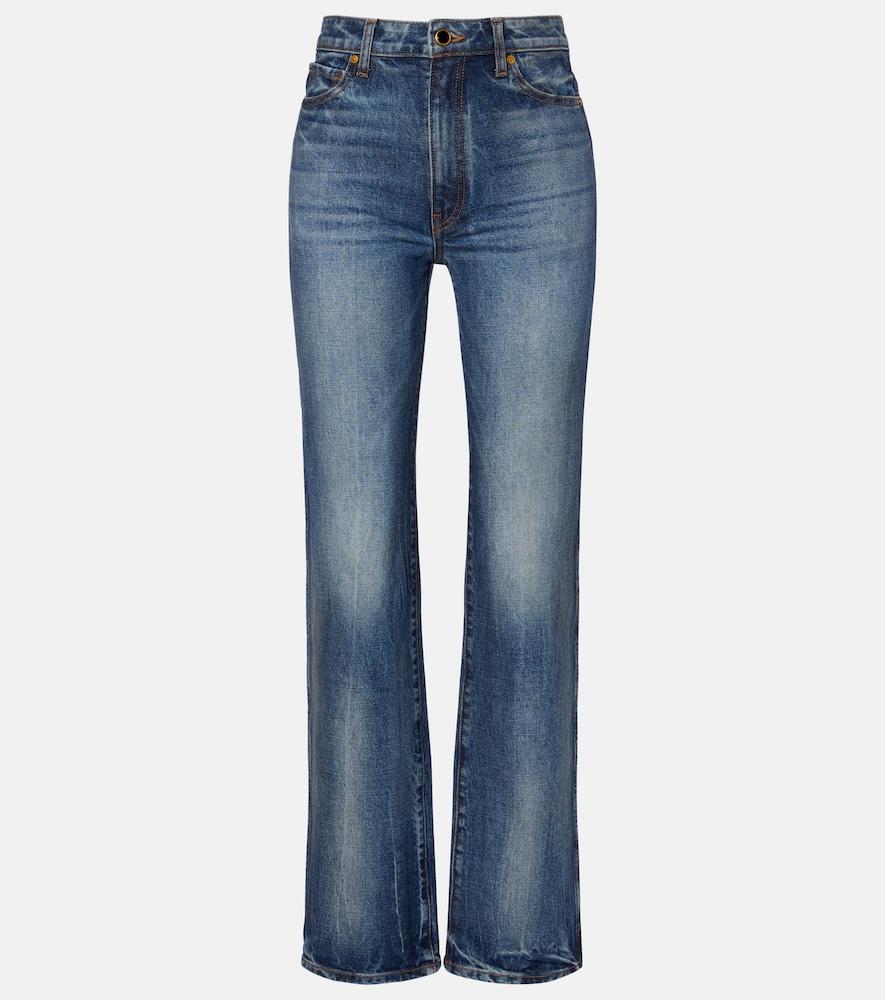 khaite danielle high-rise straight jeans