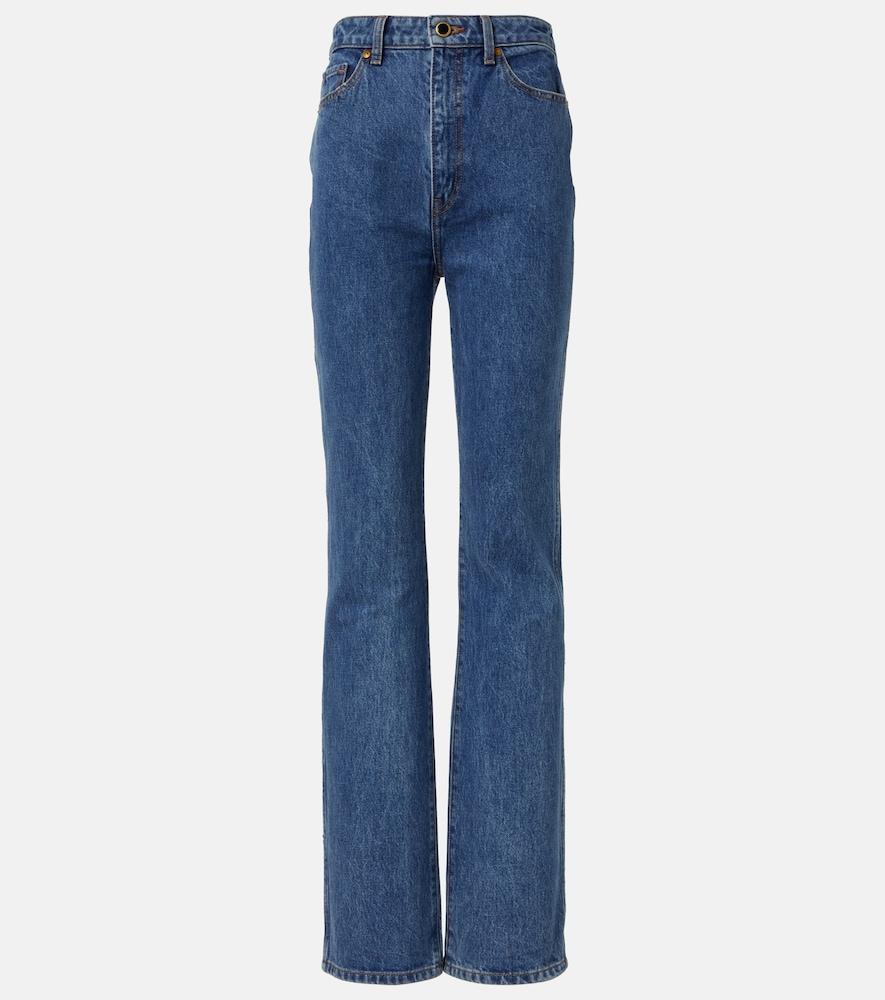 khaite danielle high-rise straight jeans