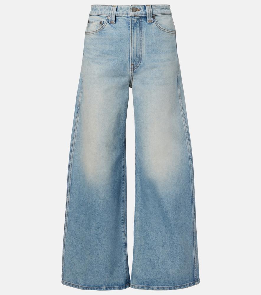 khaite delina high-rise wide-leg jeans