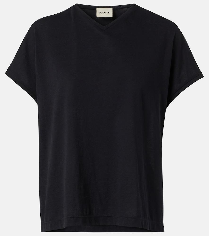 khaite devra cotton-blend top