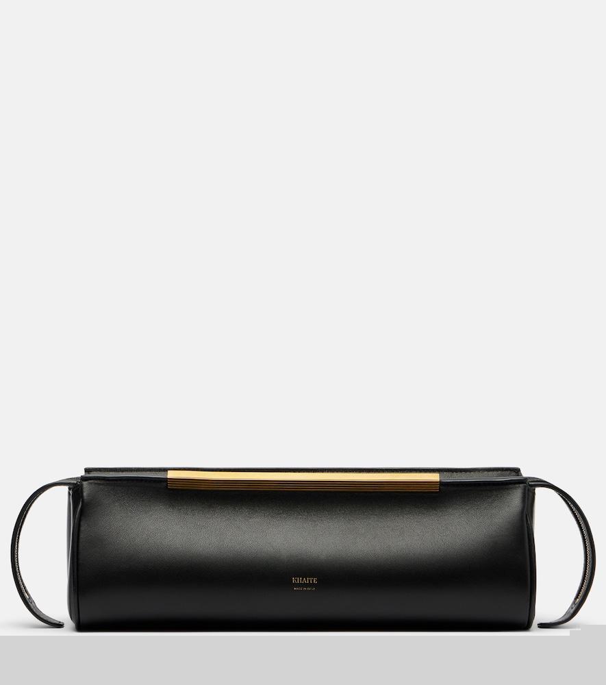 khaite donna leather clutch