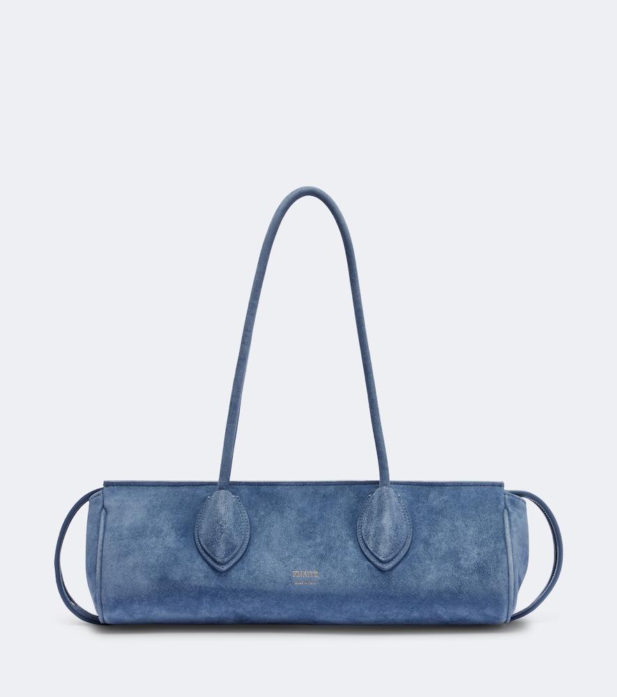 khaite donna medium suede shoulder bag