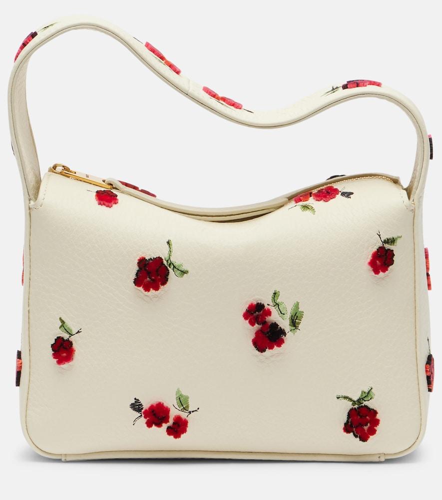 khaite elena small leather shoulder bag