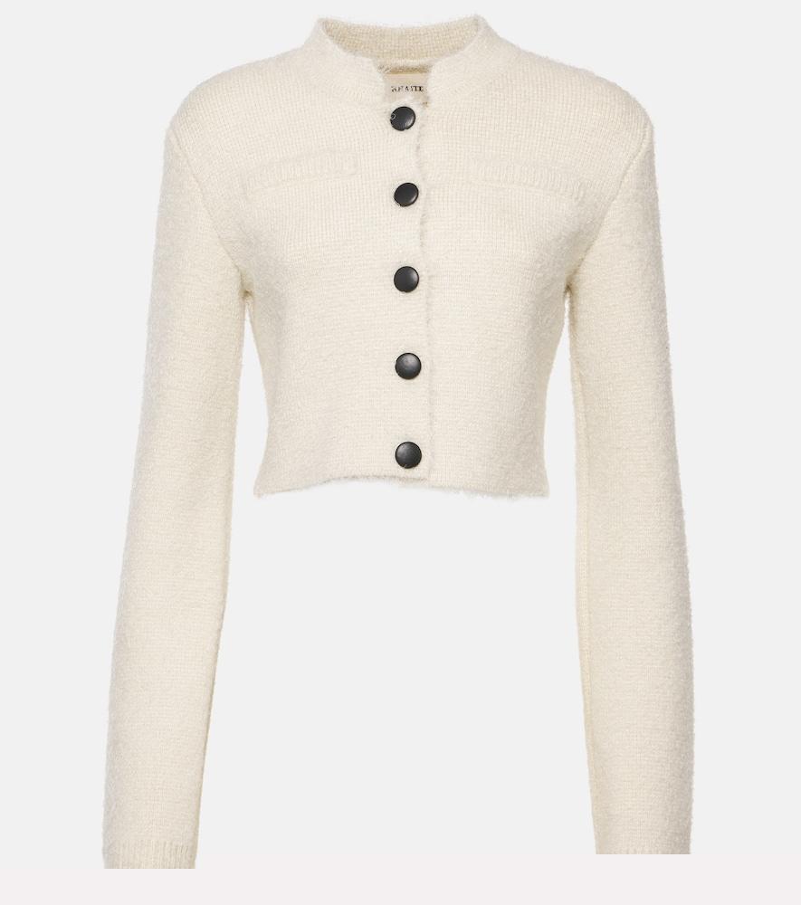 khaite ello cropped silk and cashmere jacket