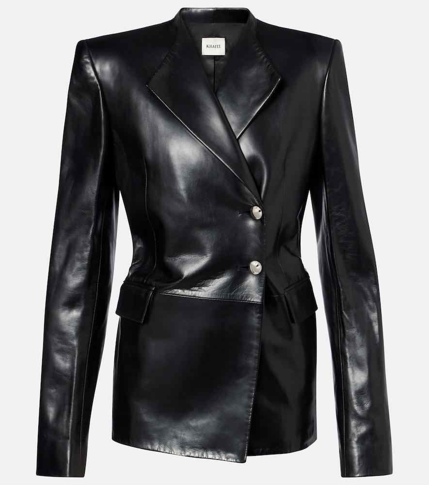 khaite elona leather jacket