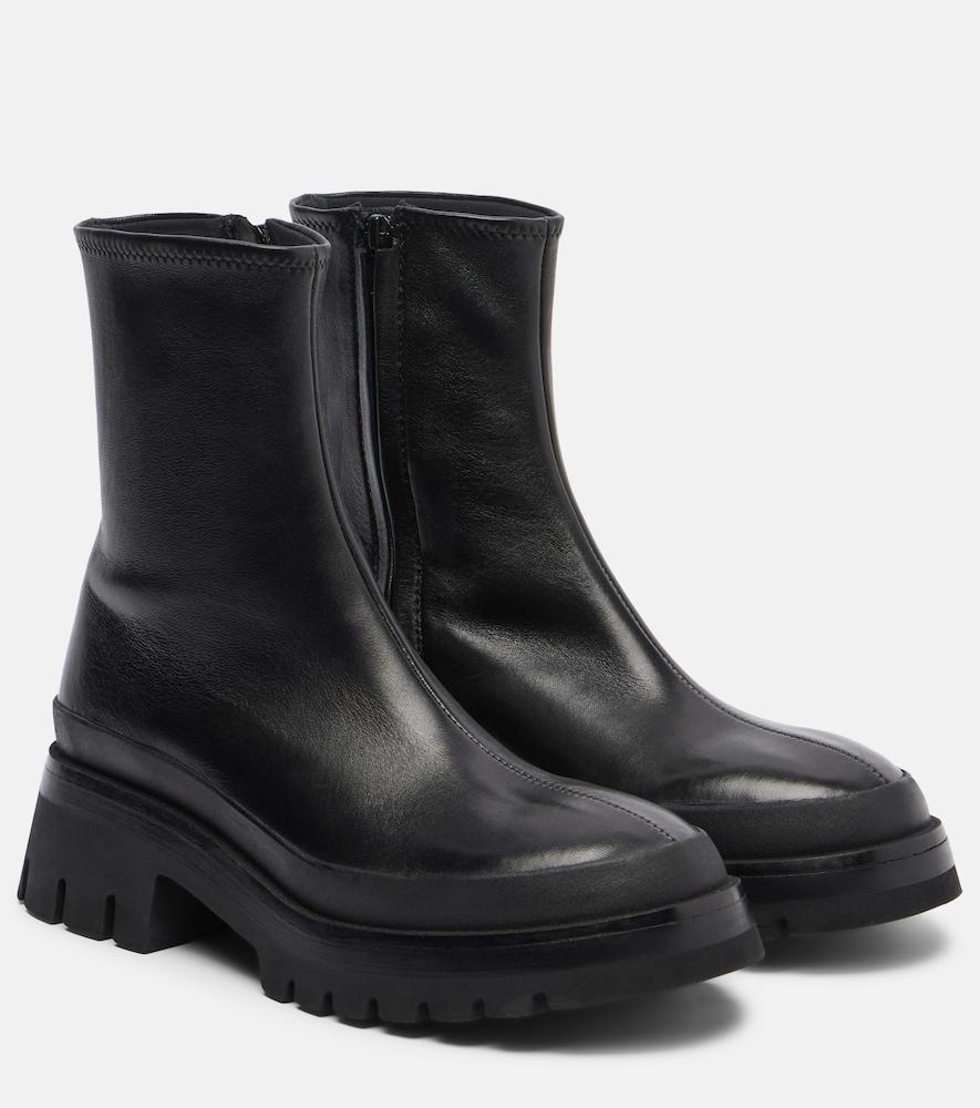 khaite fallon 35 leather ankle boots