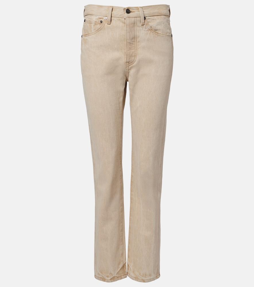 khaite finley cropped straight jeans