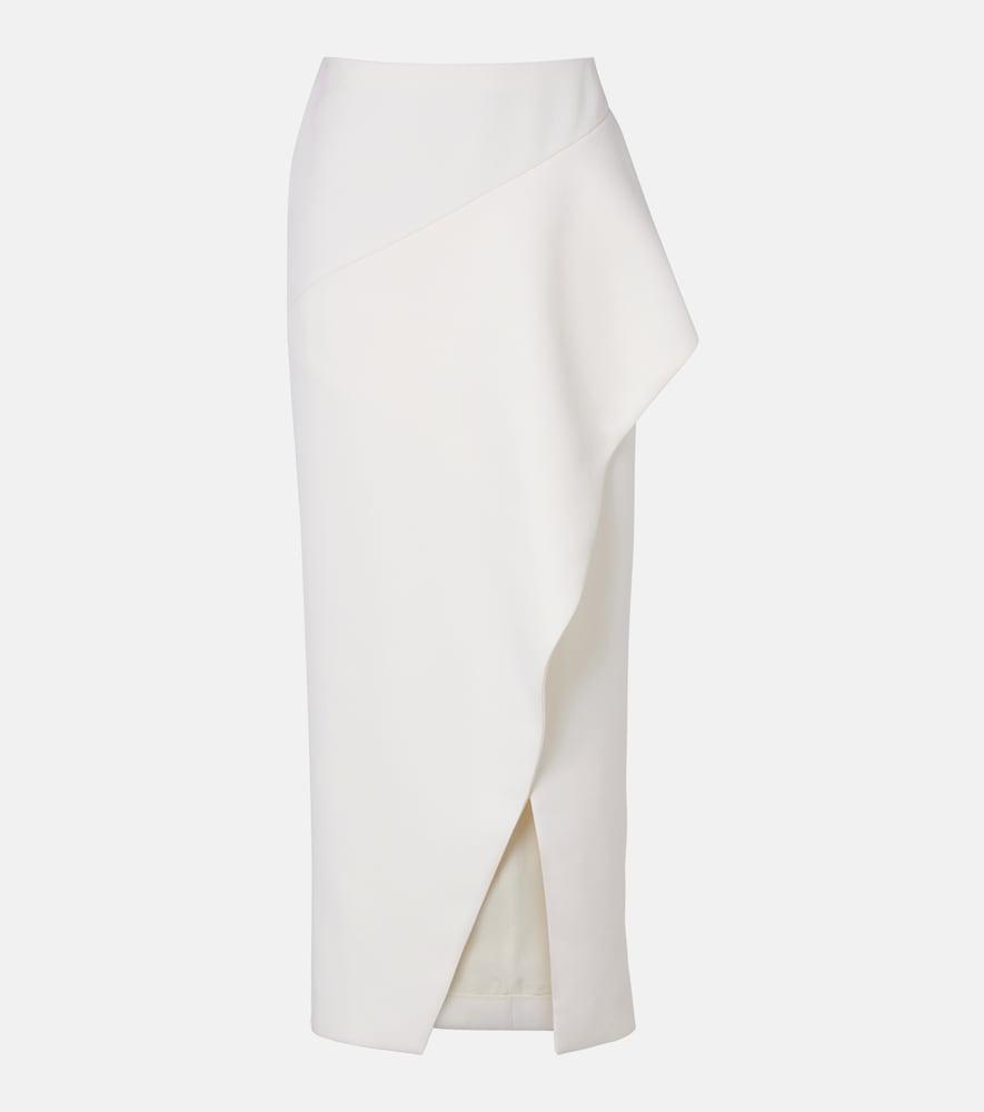 khaite jaia wool midi skirt
