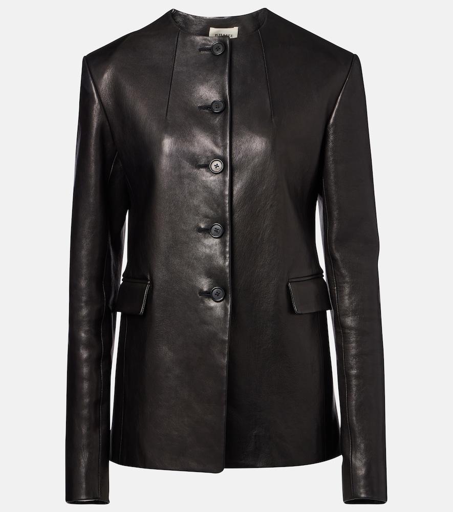 khaite jameson leather jacket