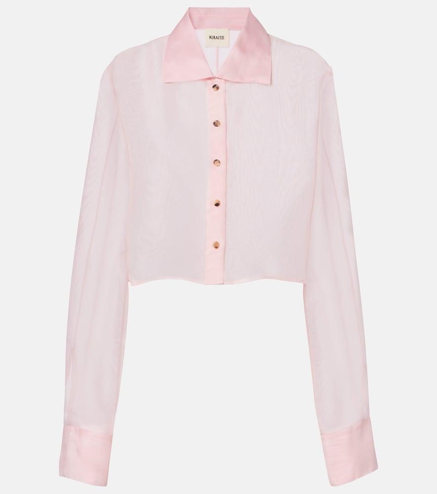 khaite jasen silk organza shirt