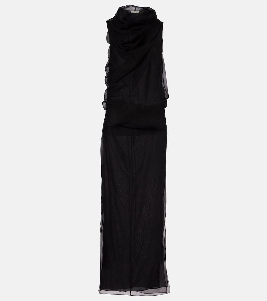khaite jeanty tulle maxi dress