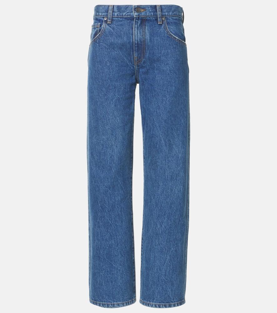 khaite kerrie mid-rise wide-leg jeans