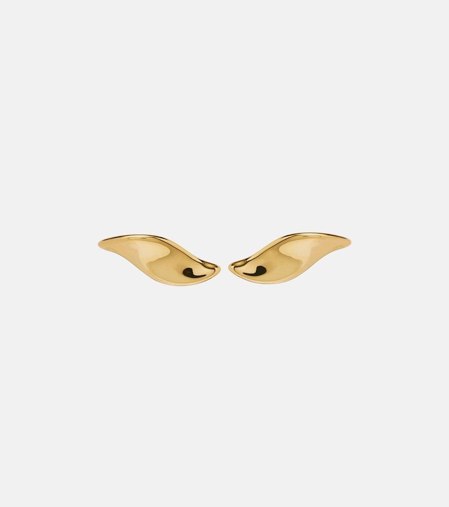 khaite leaf clip-on earrings