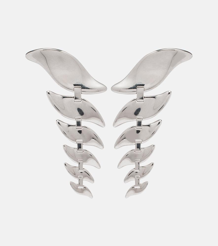 khaite leaf drop earrings
