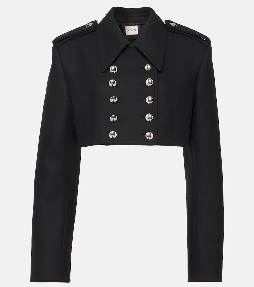 khaite leara cropped wool-blend jacket
