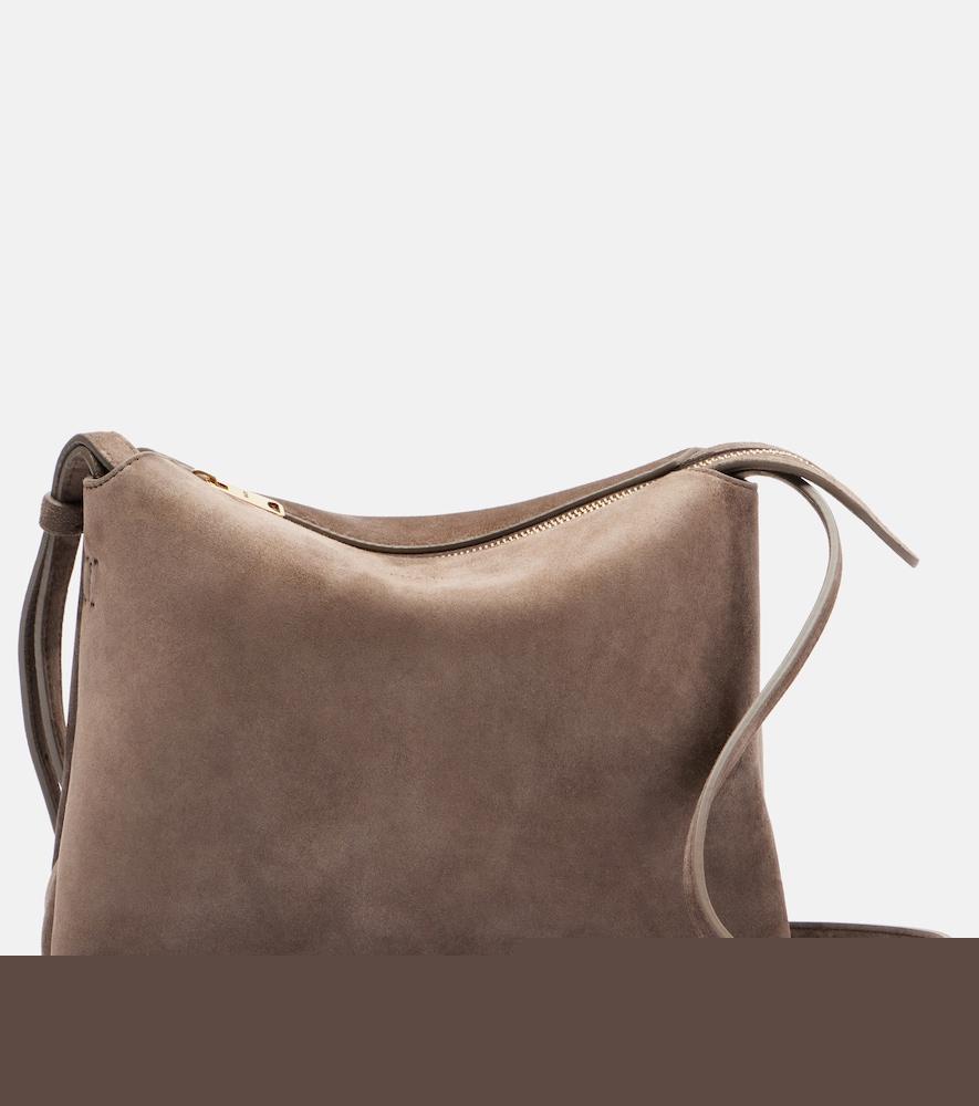 khaite lina suede crossbody bag