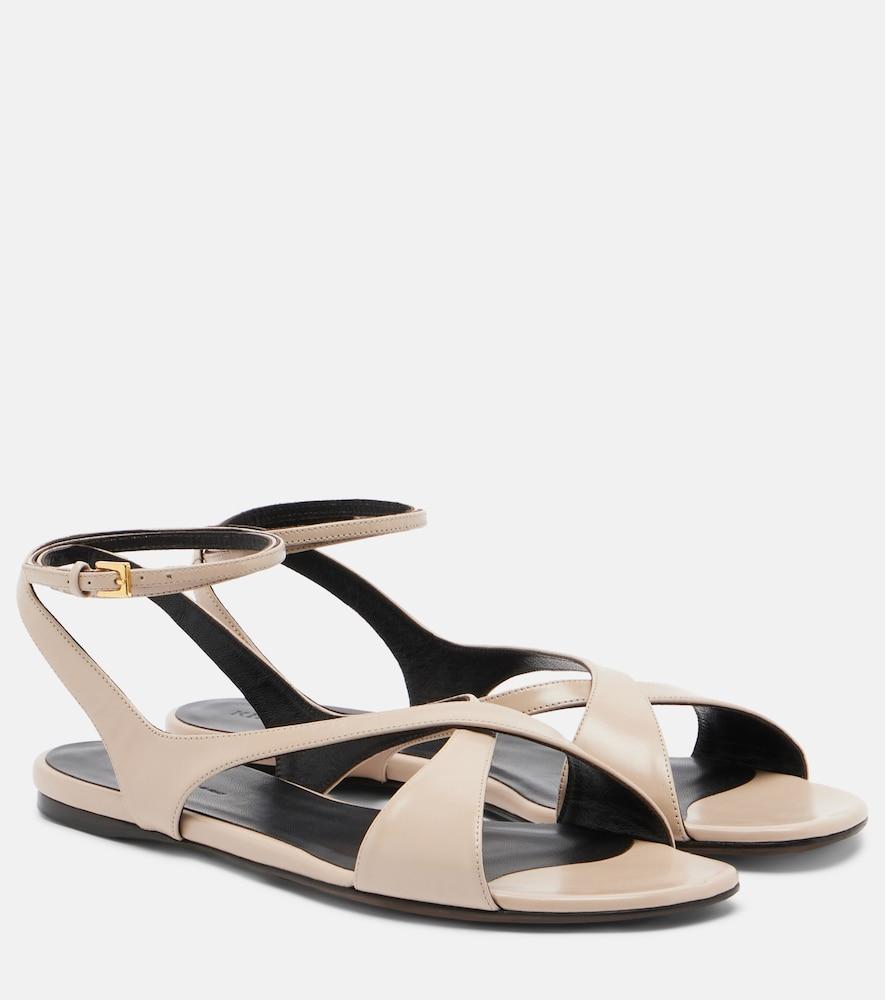 khaite liria leather sandals