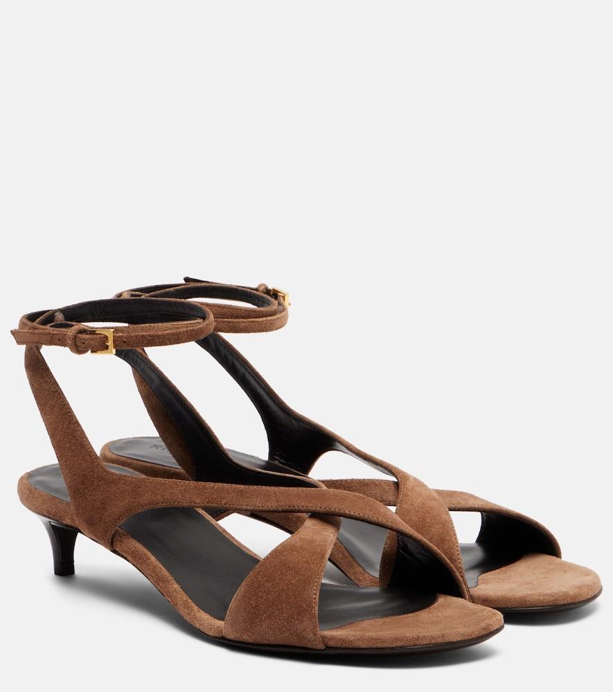 khaite liria suede sandals
