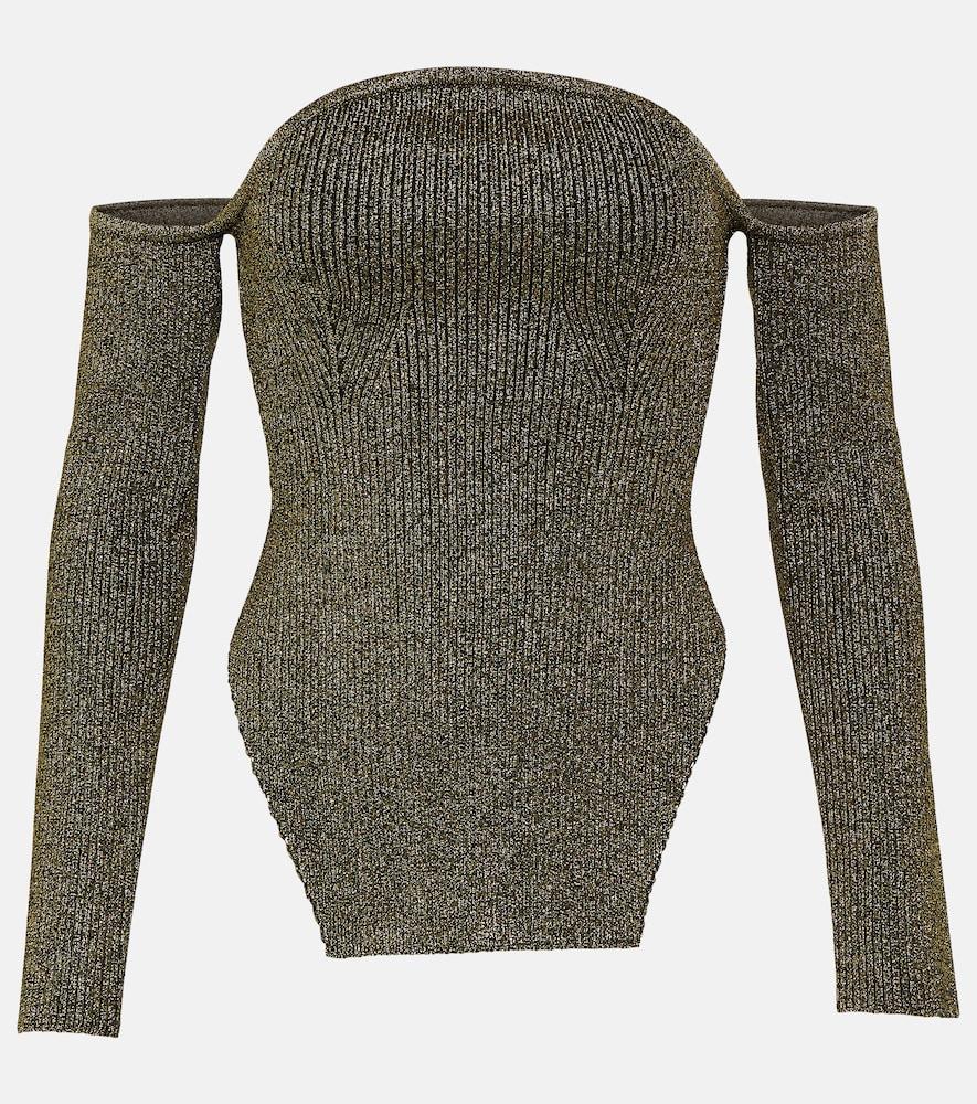 khaite maria off-shoulder top