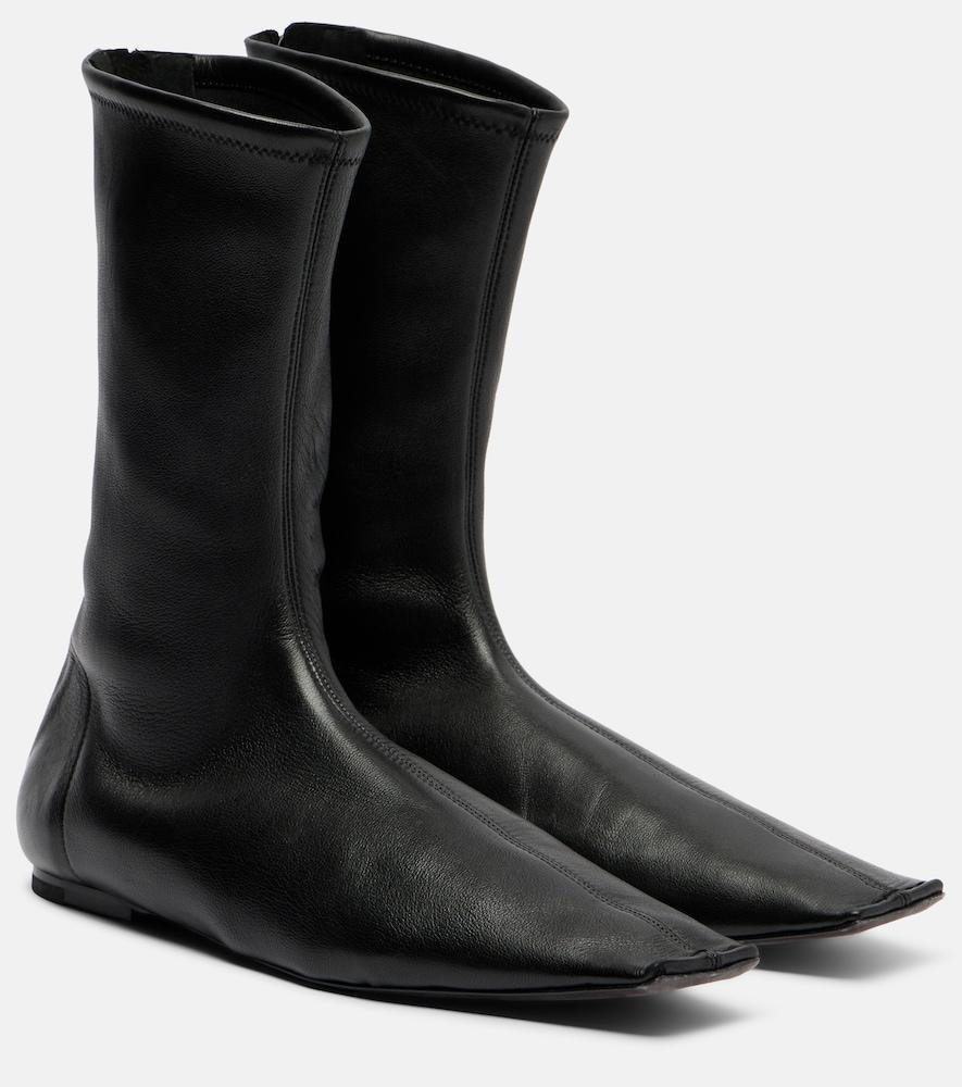 khaite marlene leather boots