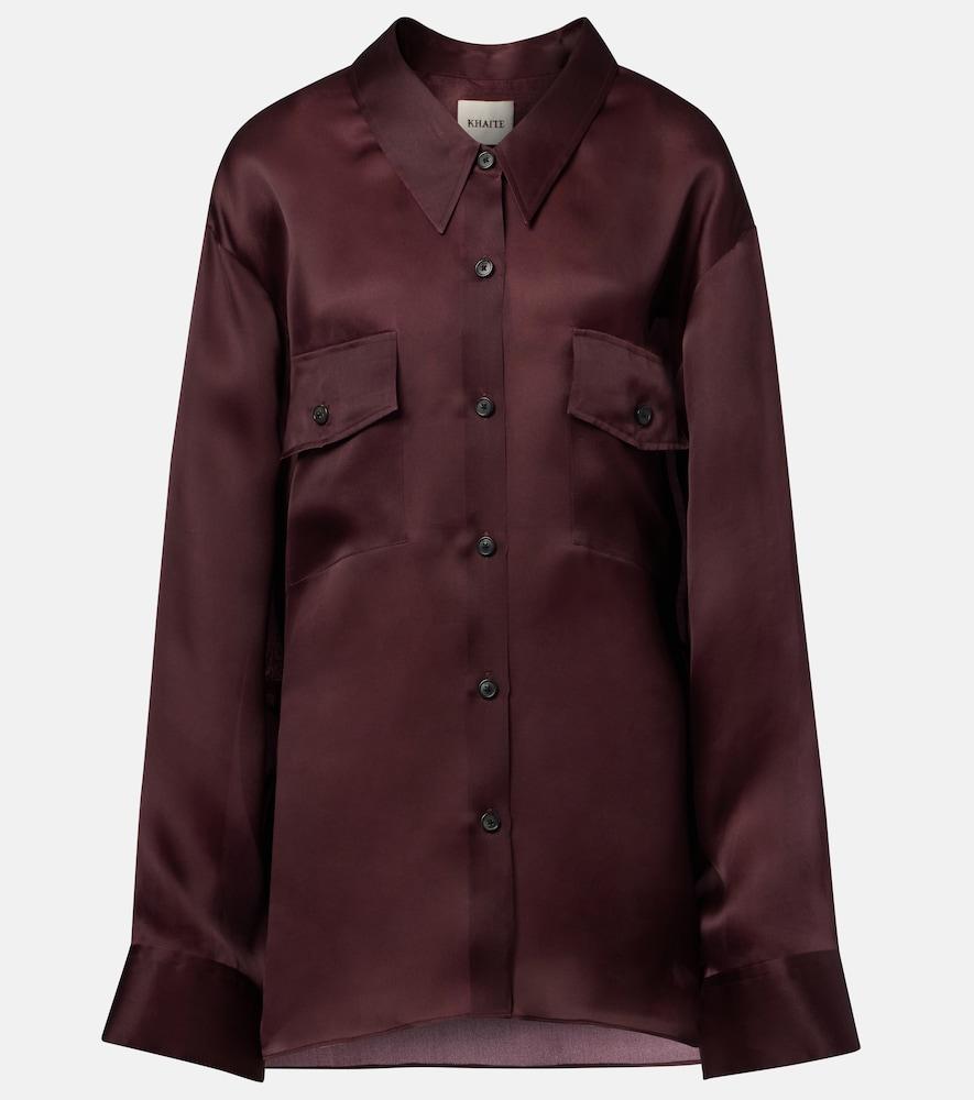 khaite matteo silk shirt
