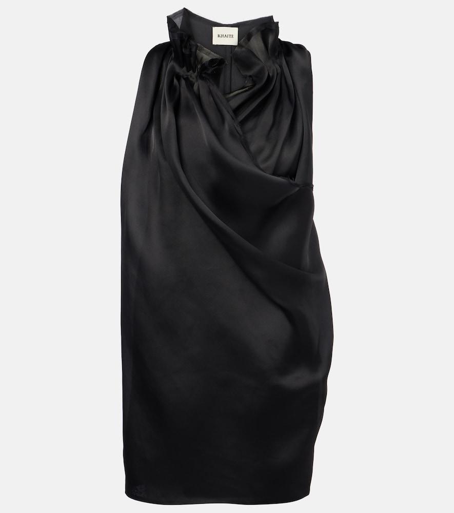 khaite meegan draped silk top