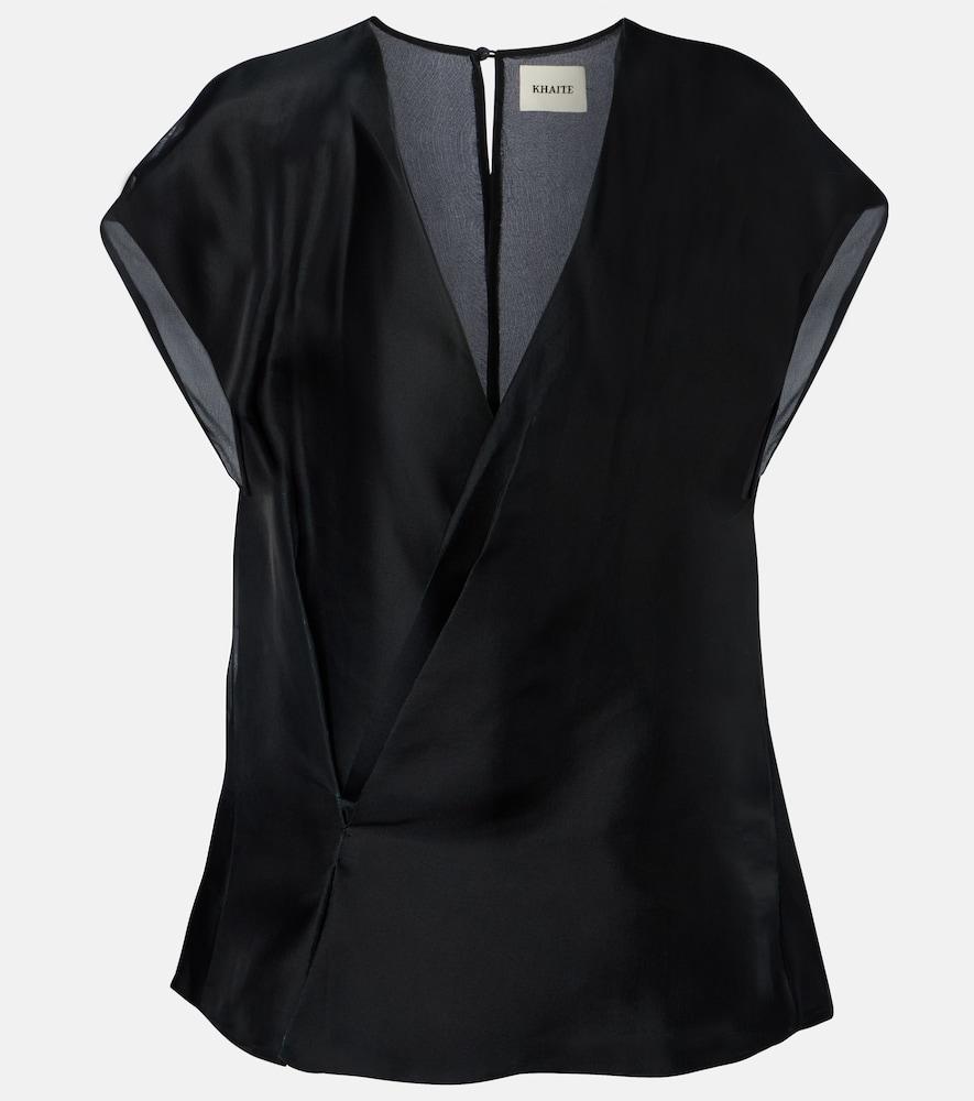 khaite mer silk top