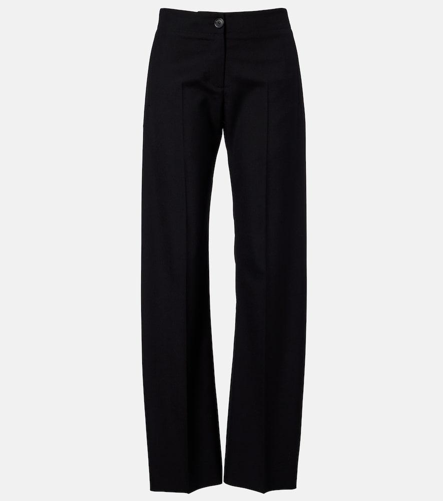 khaite mita virgin wool straight pants