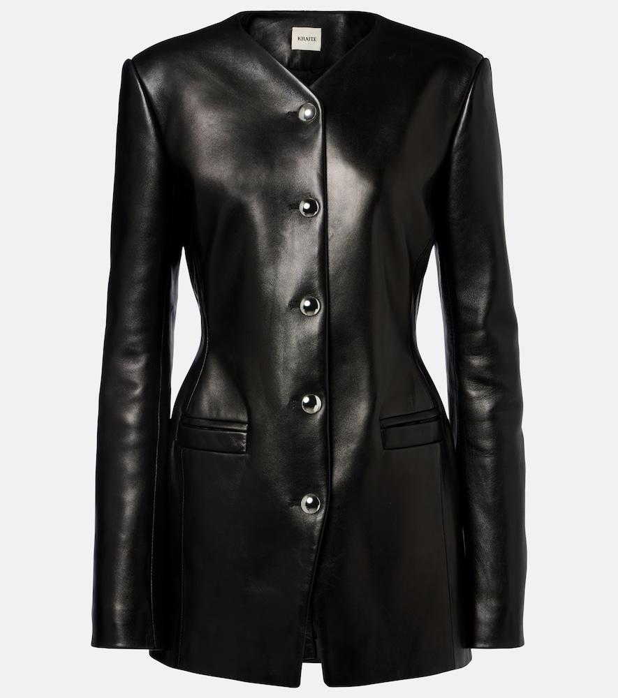 khaite naran leather jacket