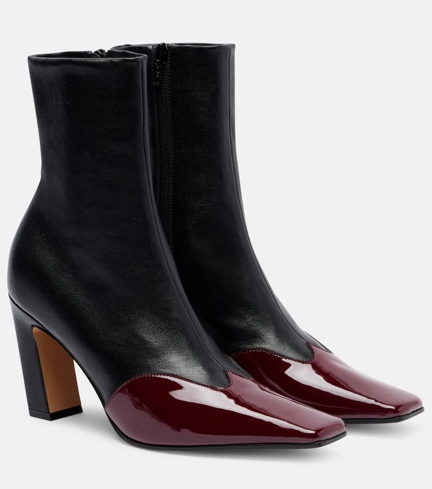 khaite nevada 85 leather ankle boots