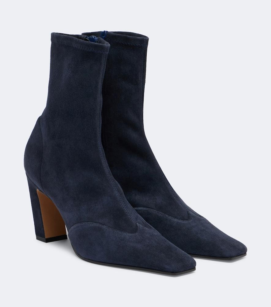 khaite nevada suede ankle boots
