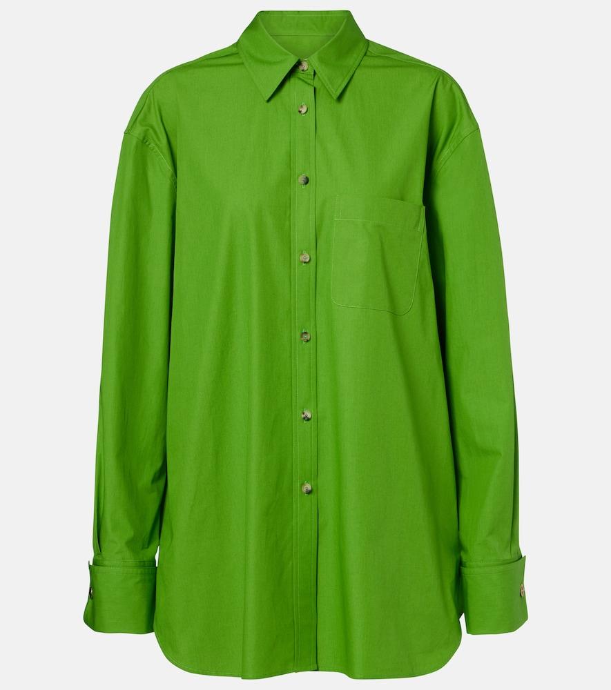 khaite newton cotton poplin shirt