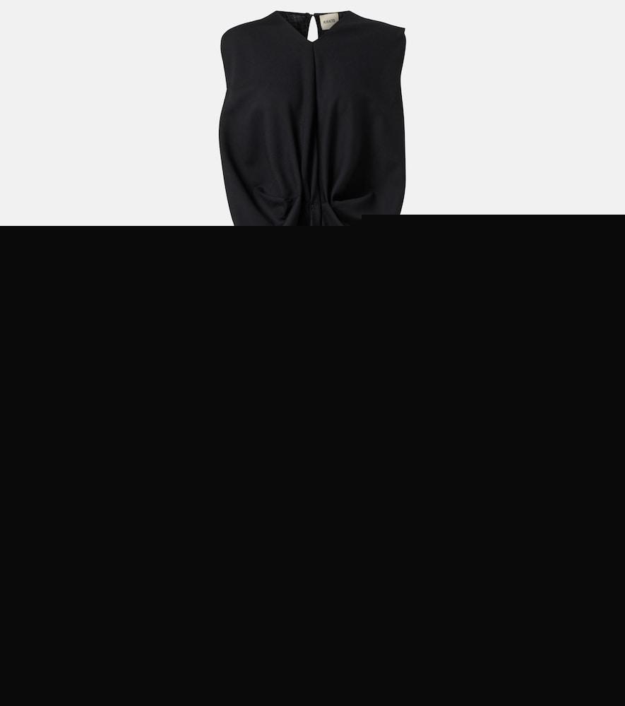 khaite niel wool and mohair maxi dress