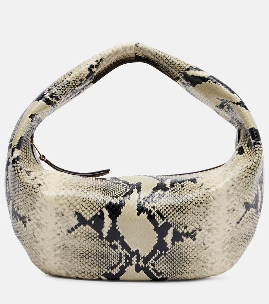 khaite olivia medium leather shoulder bag