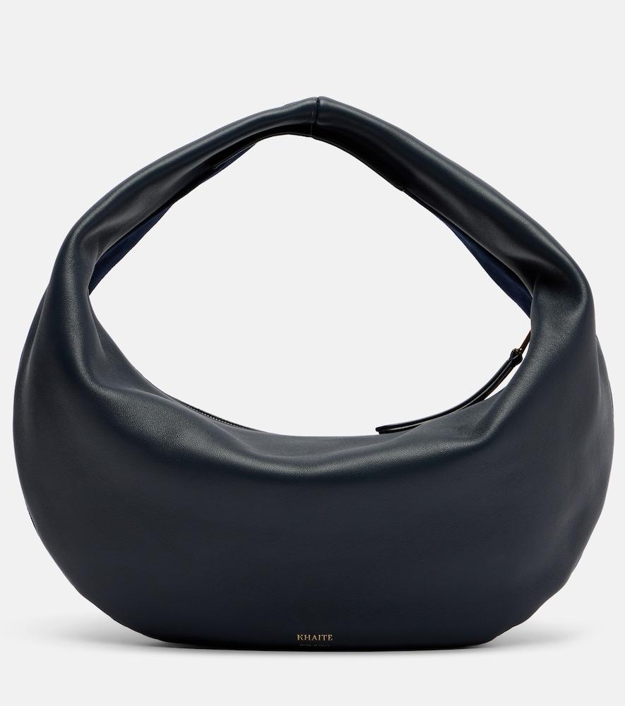 khaite olivia medium leather shoulder bag