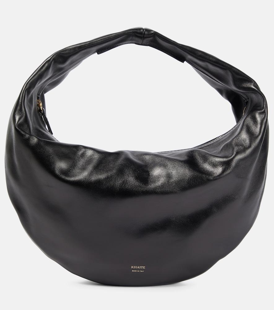 khaite olivia medium leather shoulder bag