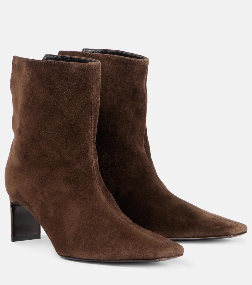 khaite ona 55 suede ankle boots
