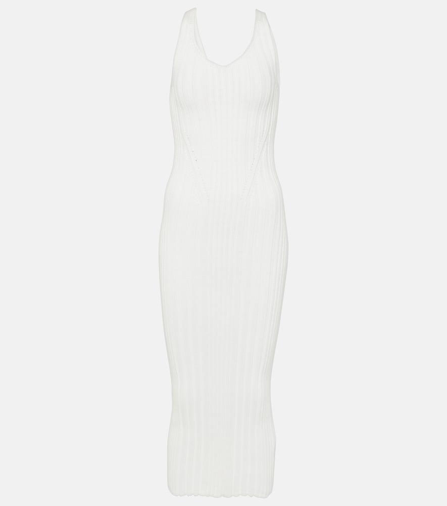 khaite ottilie cotton-blend midi dress
